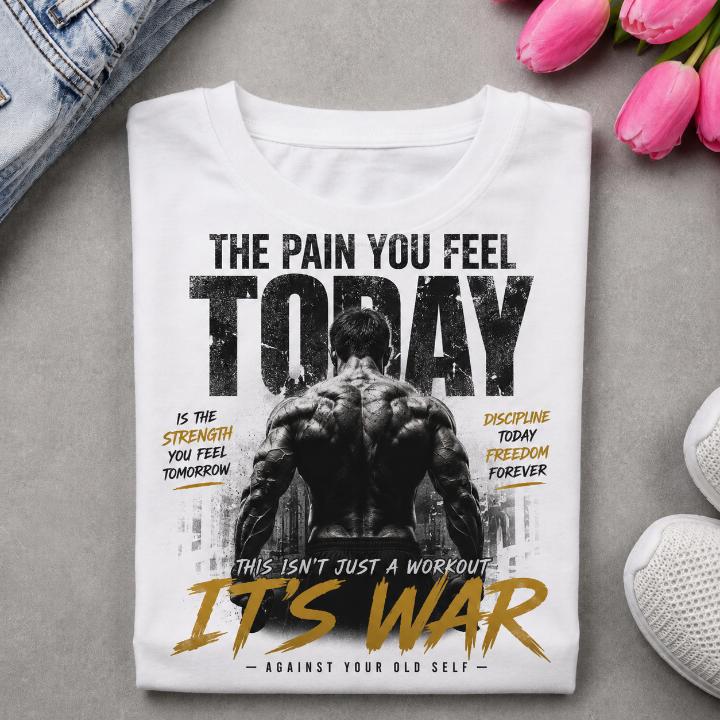 Arvo Style Men's Gym Motivation Graphic T-Shirt – Premium Cotton White Tee
