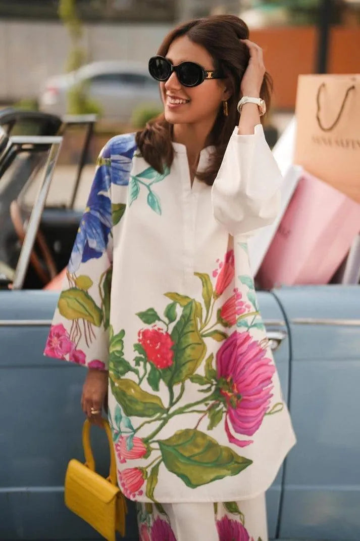 Women Georgette Printed Shirt &amp; Trouser