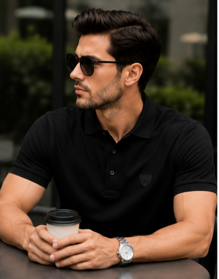ARVO Premium Black Polo Shirt