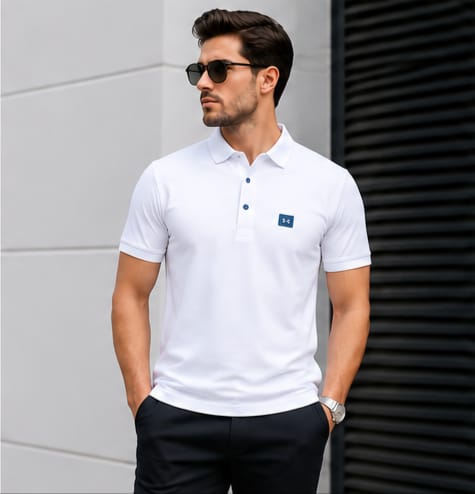 ARVO Premium White Polo Shirt